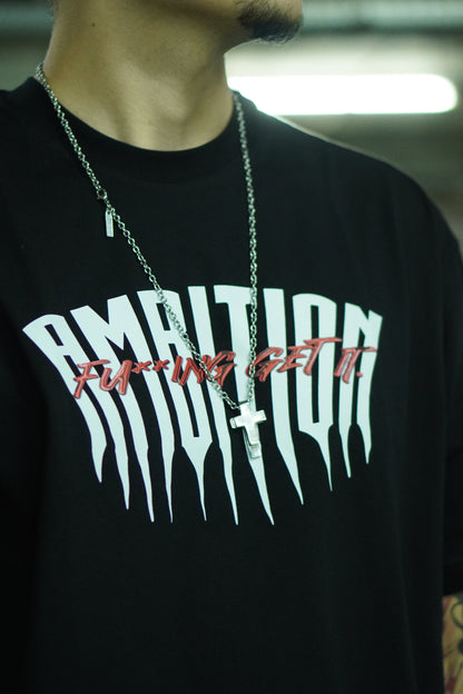 “ AMBITION “ Black Oversize Fit T-Shirt