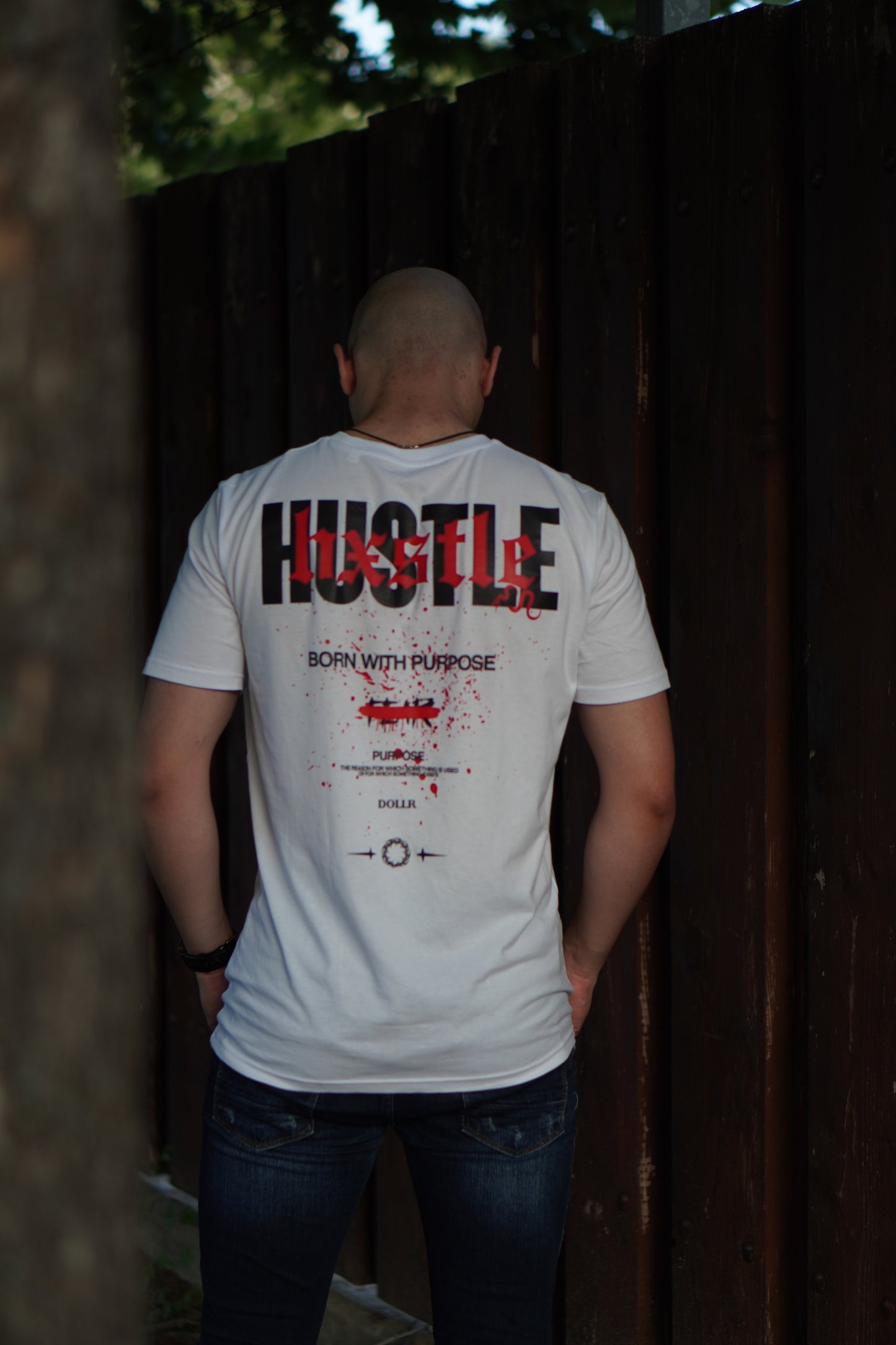 “ HXSTLE “ White Regular Fit T-Shirt